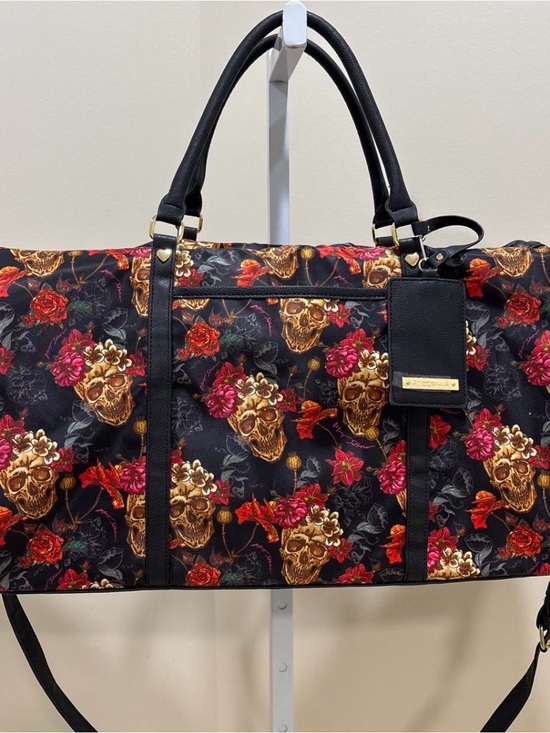 Betsey Johnson Handbags - Betsey Johnson Xtra Large Floral Skull Print Women's Tote Bag